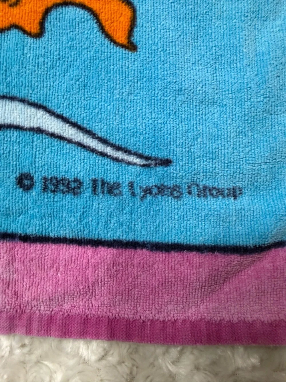 Vintage 1992 BIBB Barney Beach Towel 54